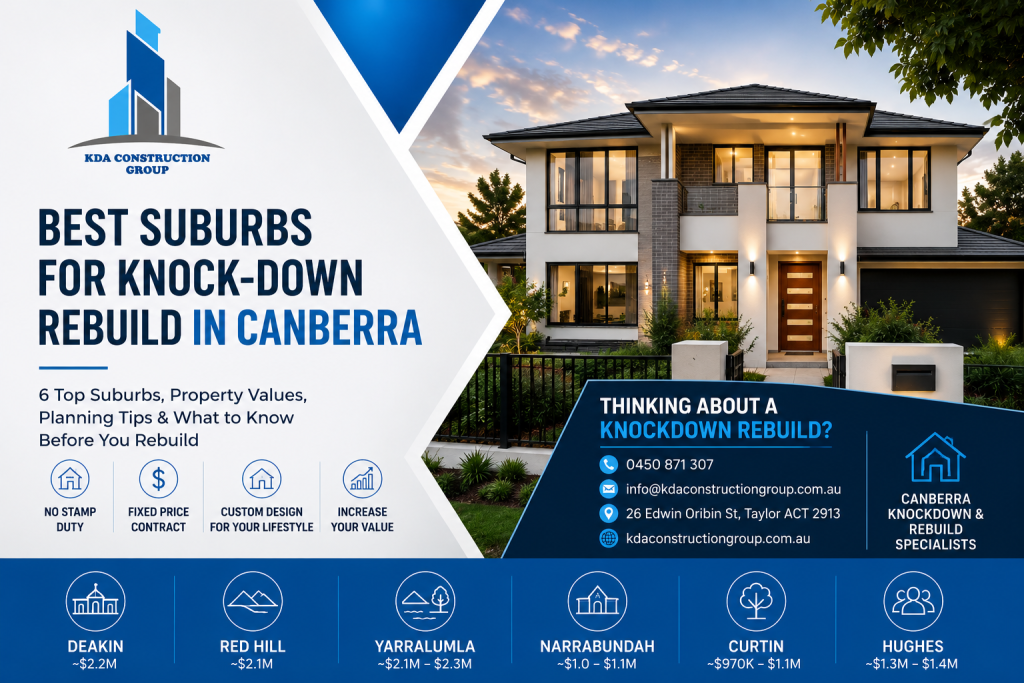 Best Canberra Suburbs for Knock Down Rebuild in 2026
