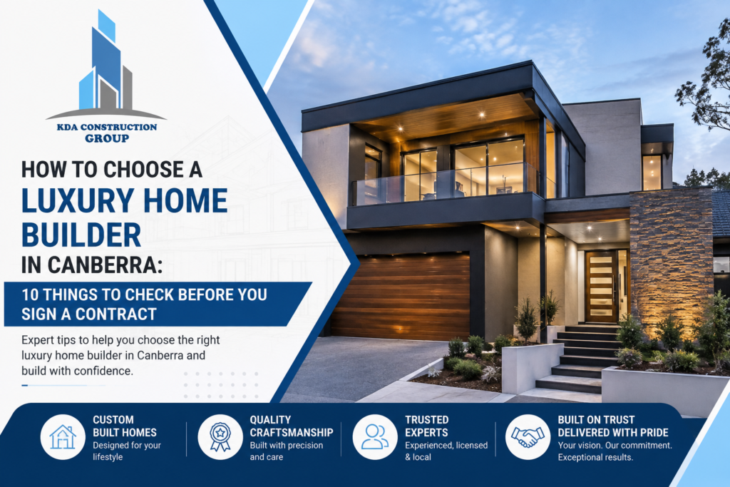 Luxury Home Builder in Canberra | KDA Construction Group | How to Choose a Luxury Home Builder in Canberra