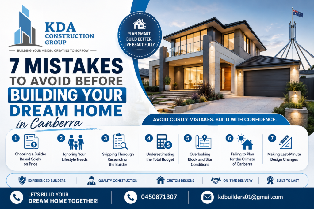 Home Builders Canberra: 7 Mistakes to Avoid Before Building | KDA Construction Group