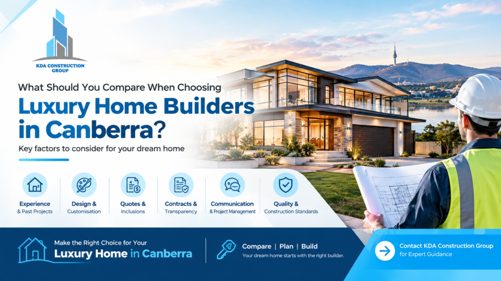 What Should You Compare When Choosing Luxury Home Builders in Canberra?