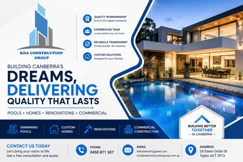 Swimming Pool Cost Canberra 2026: Complete Price Guide | KDA Construction Group